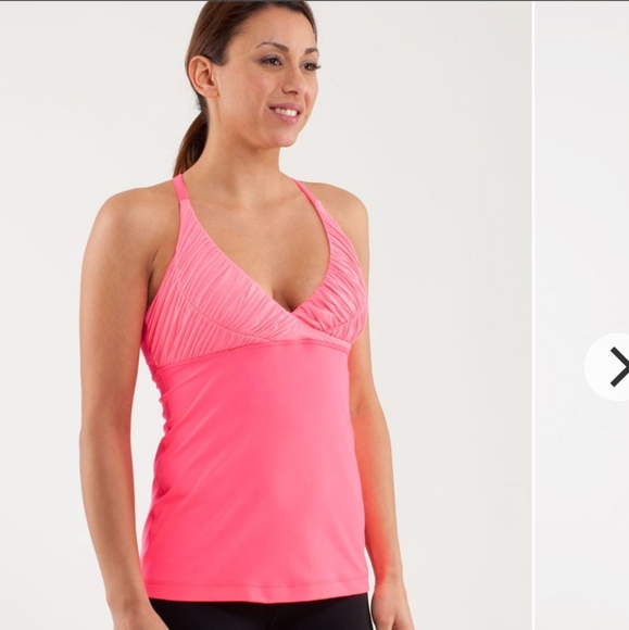 lululemon athletica Tops - Lululemon Pure Balance Tank Flash / Raspberry